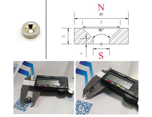 Top quality magnet disc countersunk magnet ring countersunk hole magnet