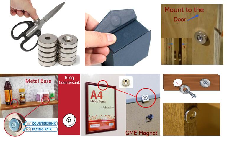 Top quality magnet disc countersunk magnet ring countersunk hole magnet